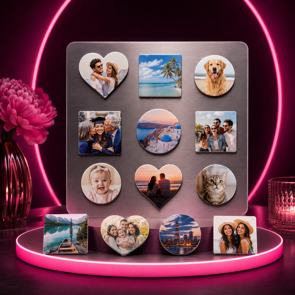 Imanes personalizados con fotografías de recuerdos