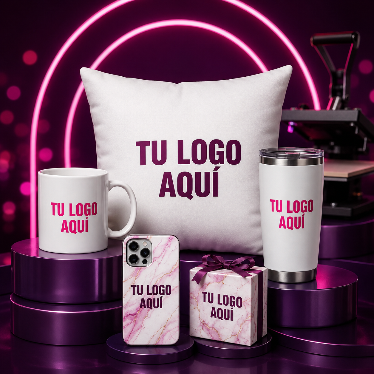 Taza, termo, cojín y regalos Tu logo aquí